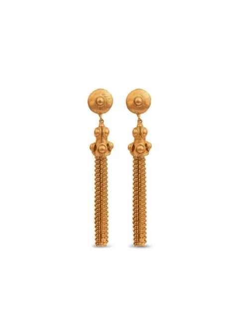 Gio gold disc-embellished tassel earrings by SYLVIA TOLEDANO