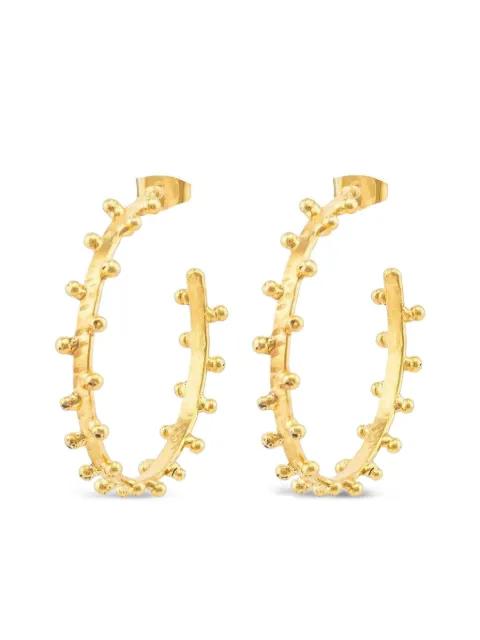 Gipsy beaded hoop earrings by SYLVIA TOLEDANO