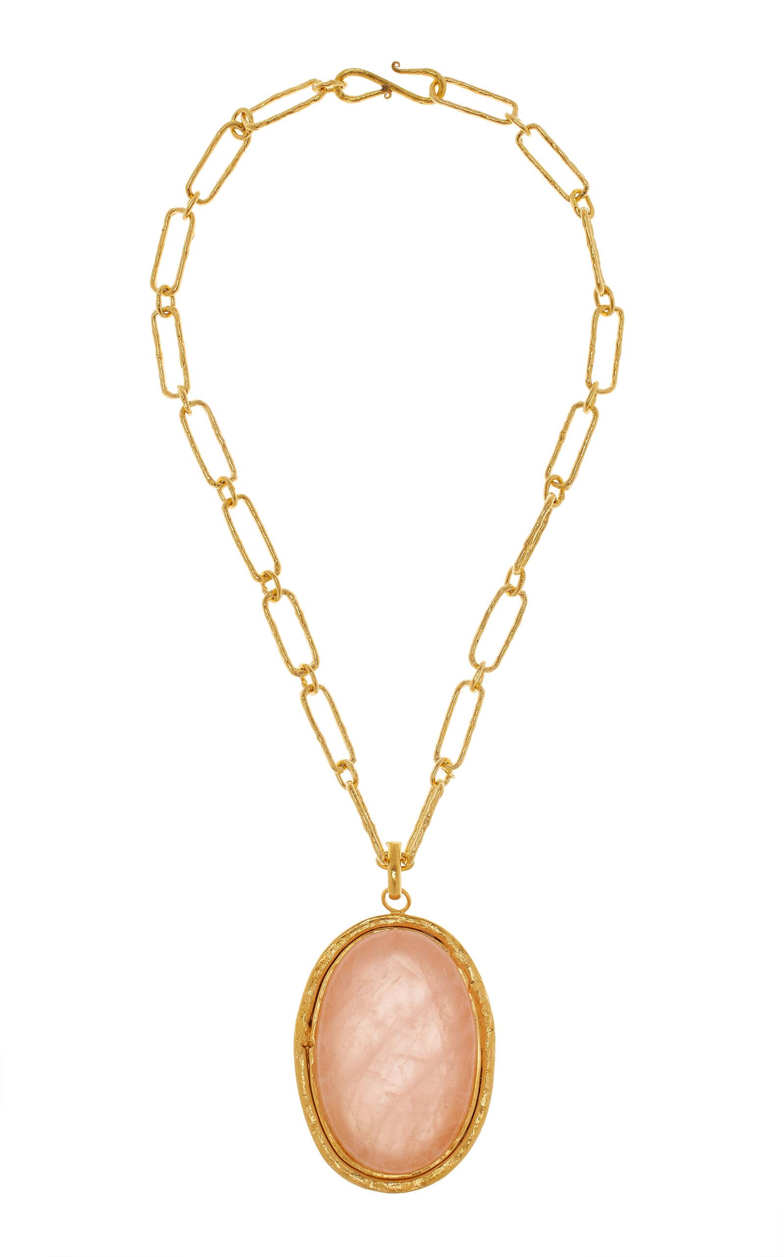 Sylvia Toledano - Sterling Silver Gold Plated 18k Vermeil One-of-a-Kind Pink Quartz Necklace - Pink - - Moda Operandi - Gifts For Her by SYLVIA TOLEDANO Sylvia Toledano - Sterling Silver Gold Plated 18k Vermeil One-of-a-Kind Pink Quartz Necklace - Pink - - Moda Operandi - Gifts For Her by SYLVIA TOLEDANO