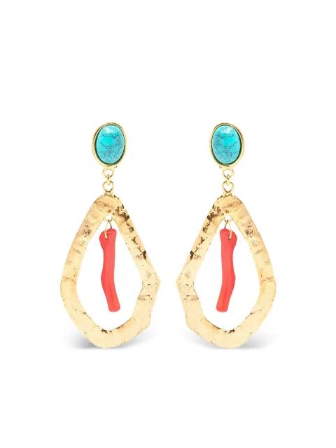 stone-drop earrings by SYLVIA TOLEDANO