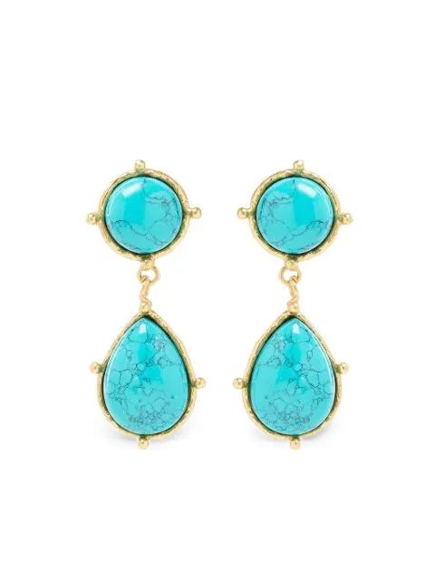 turquoise drop earrings by SYLVIA TOLEDANO