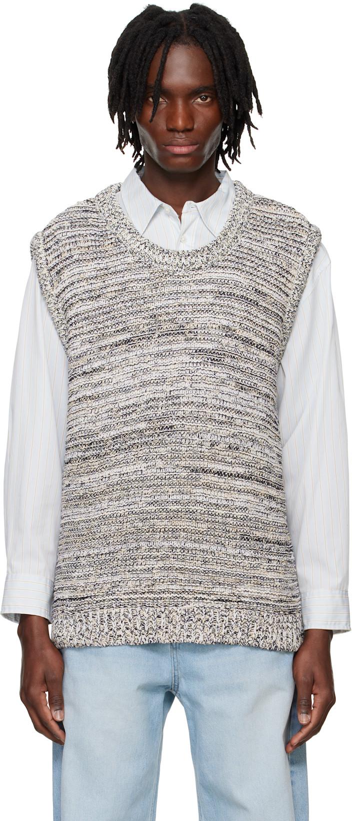 Black & White Marled Vest by SYSTEM