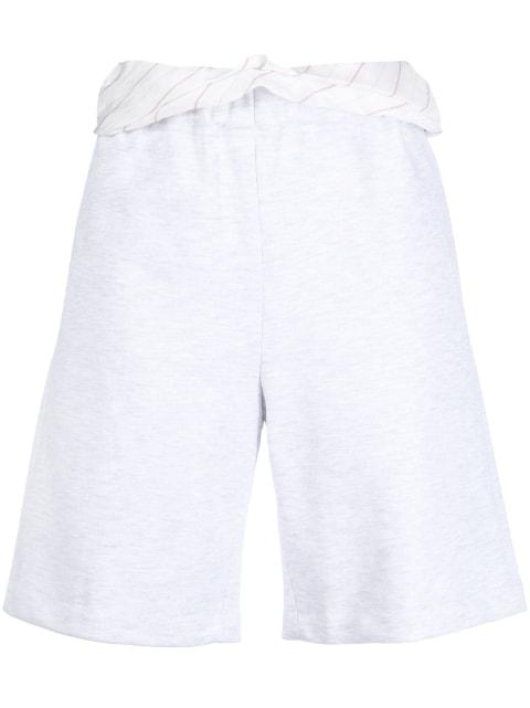 cotton track shorts by SYSTEM
