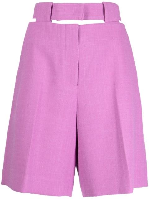 cut-out tailored shorts by SYSTEM