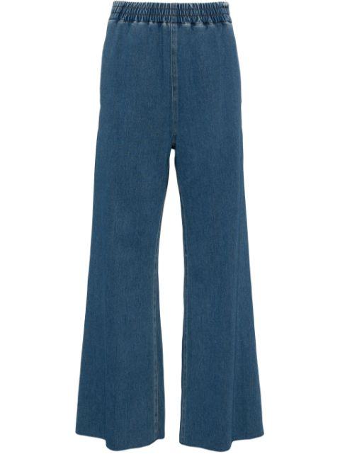 denim jersey pants by SYSTEM