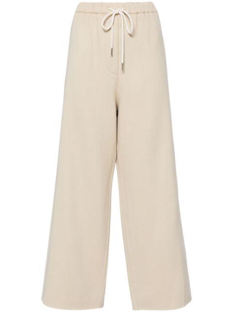double faced string wide pants by SYSTEM