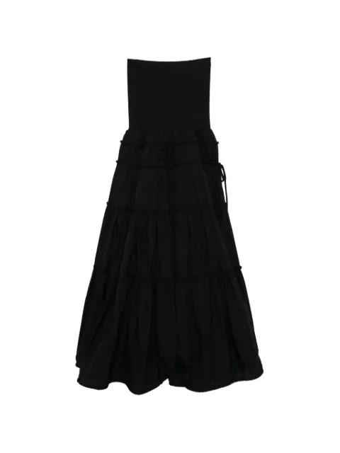drawstring midi skirt by SYSTEM