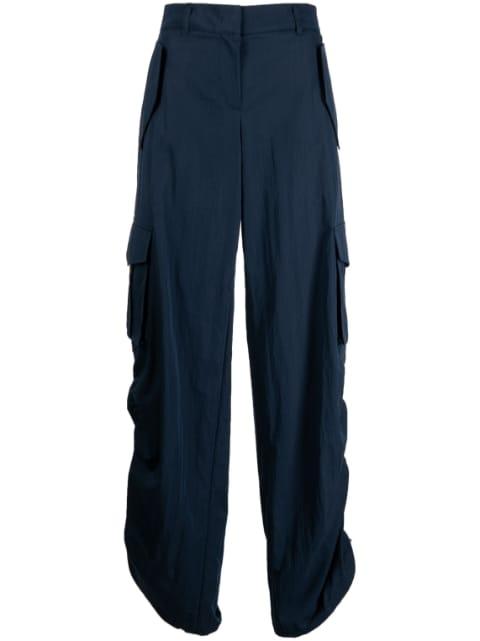 drawstring wide-leg trousers by SYSTEM