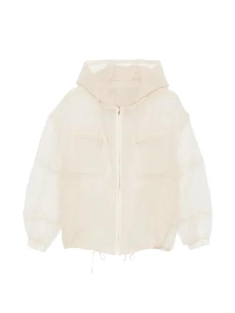 hoodied chest-pocket jacket by SYSTEM