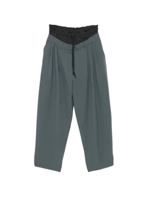 pleated drawstring trousers by SYSTEM