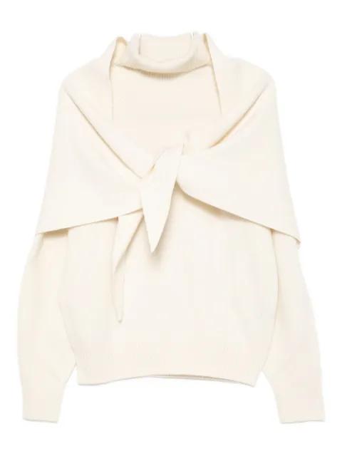 scarf knited jumper by SYSTEM