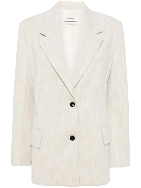 slim-fit single-breasted blazer by SYSTEM