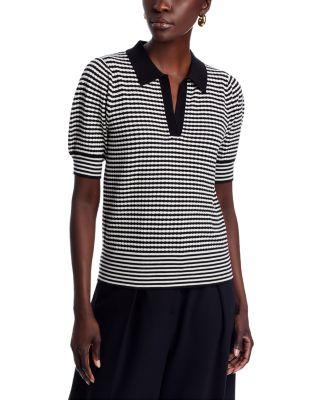 Blouson Elbow Sleeve Blouse by T TAHARI