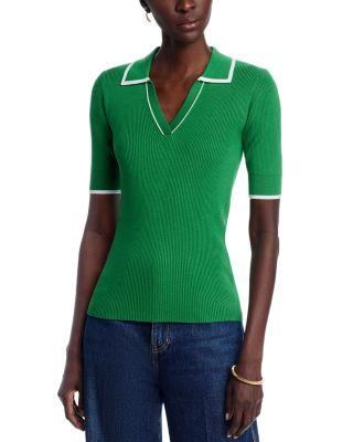 Elbow Sleeve Polo Top - Exclusive by T TAHARI
