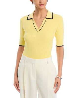Elbow Sleeve Polo Top - Exclusive by T TAHARI