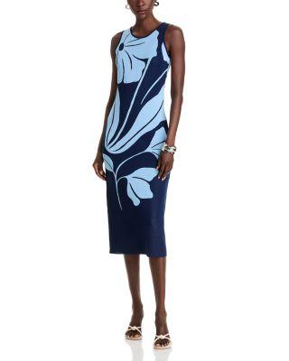 Exploded Floral Midi Dress by T TAHARI