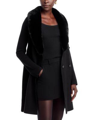 Faux Fur Collar Milano Stitch Jacket by T TAHARI