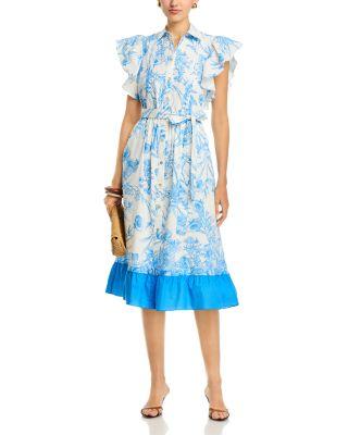 Flutter Sleeve Midi Dress by T TAHARI