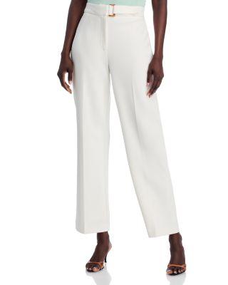 Full Novelty Buckle Wide Leg Pants by T TAHARI