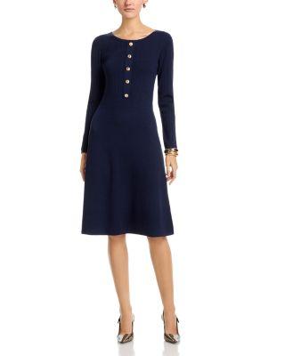 Long Sleeve Ribbed Sweater Dress by T TAHARI