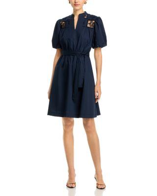 Short Sleeve Lace Detail Mini Dress by T TAHARI