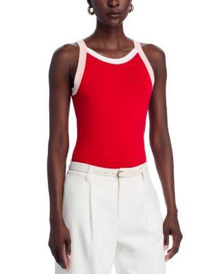 Sleeveless Color Blocked Halter Top by T TAHARI