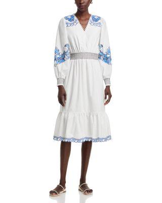 V Neck Tiered Dress by T TAHARI