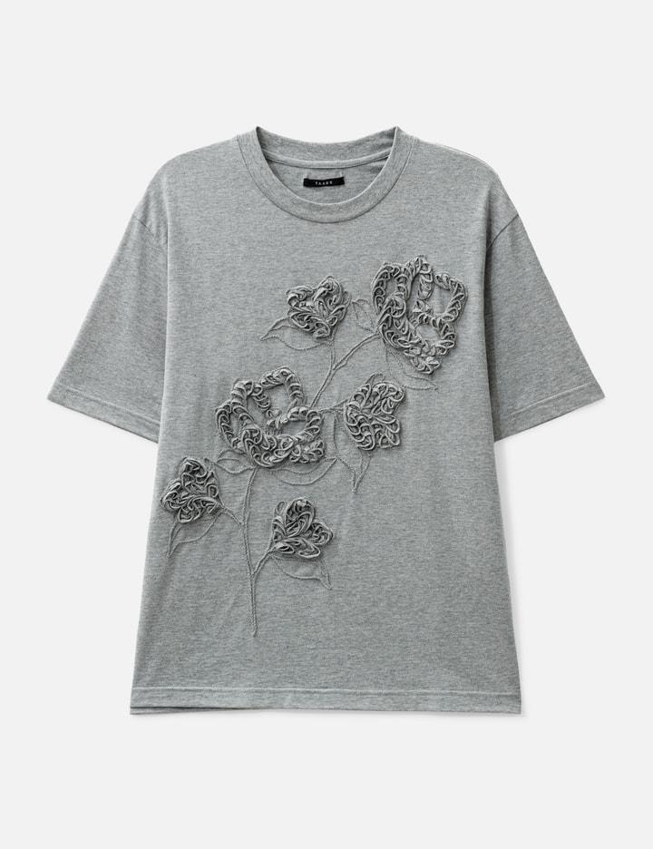 Tape Embroidery T-Shirt by TAAKK