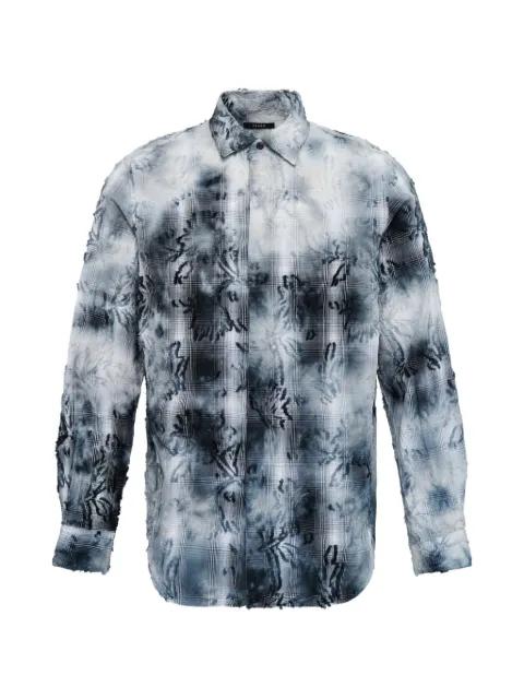 bleached effect check shirt by TAAKK