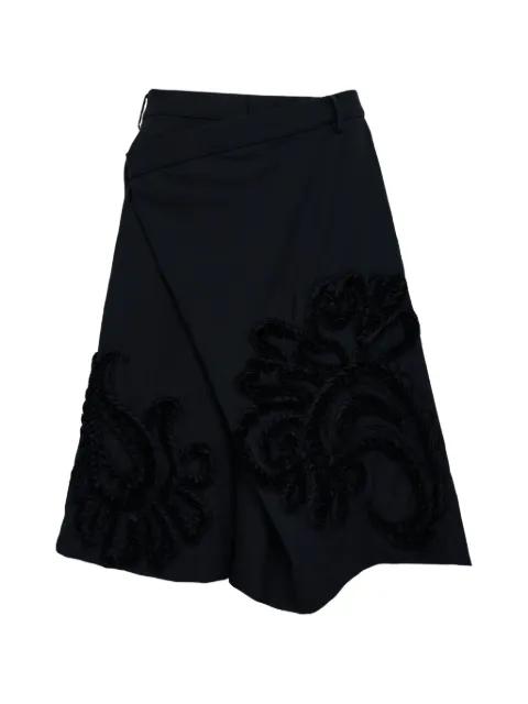 embroidered wrap shorts by TAAKK