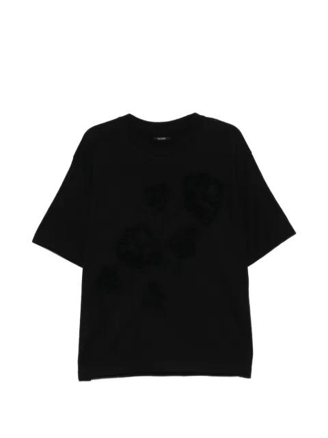 floral-embroidered T-shirt by TAAKK