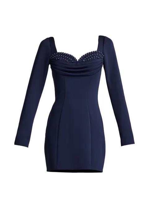 Aza beaded long-sleeve mini dress by TADASHI SHOJI