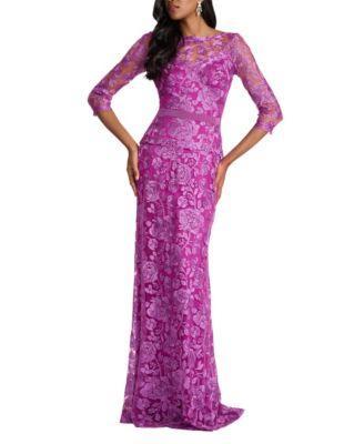 Carelle Embroidered Tulle Gown by TADASHI SHOJI