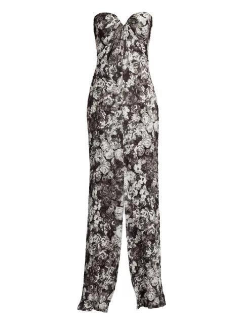Carnie floral-print strapless dress by TADASHI SHOJI