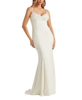 Couteau Flower Embellished Gown by TADASHI SHOJI