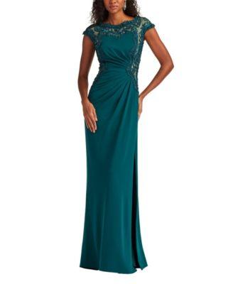 Johari Embroidered Illusion Gown by TADASHI SHOJI
