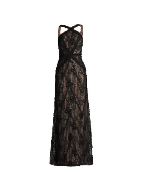 Kaiti ruffled lace gown by TADASHI SHOJI