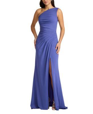 Lohner One-Shoulder Draped Gown by TADASHI SHOJI