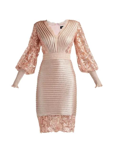 Lovell lace bishop sleeve dress by TADASHI SHOJI
