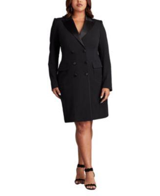Plus McKay Double-Breasted Coat Dress by TADASHI SHOJI