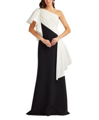 Santa Fe Draped Flounce Gown by TADASHI SHOJI