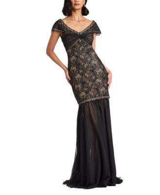 Sedora Orchid Lace Gown by TADASHI SHOJI