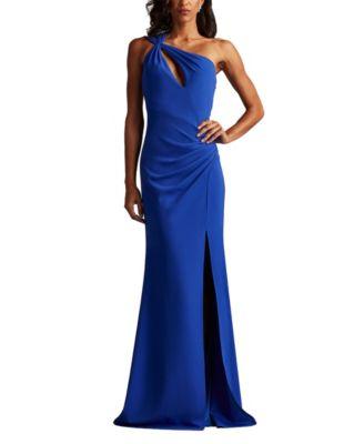 Viveca One-Shoulder Keyhole Gown by TADASHI SHOJI