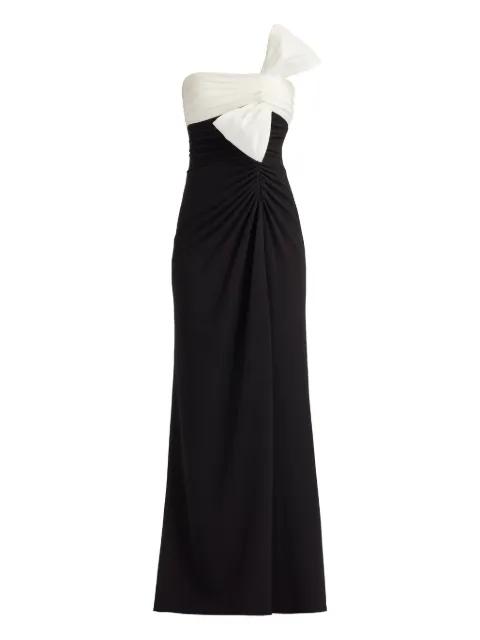 bow slit maxi dress by TADASHI SHOJI