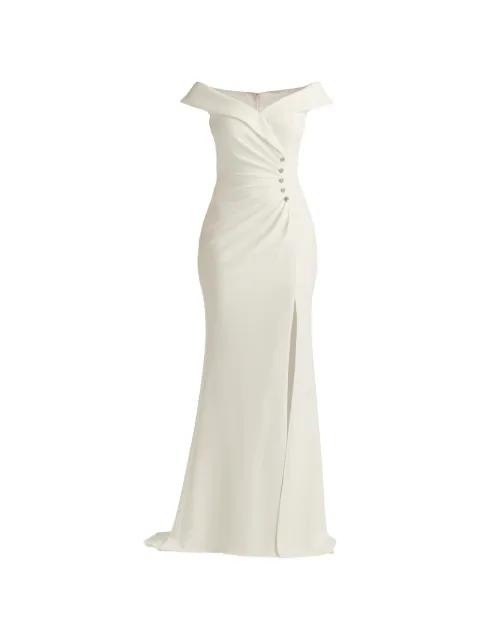 embellished slit dress by TADASHI SHOJI