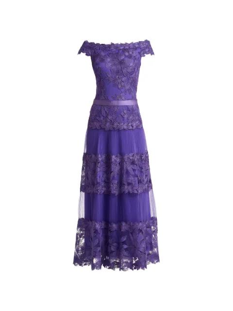 floral off-shoulder midi dress by TADASHI SHOJI