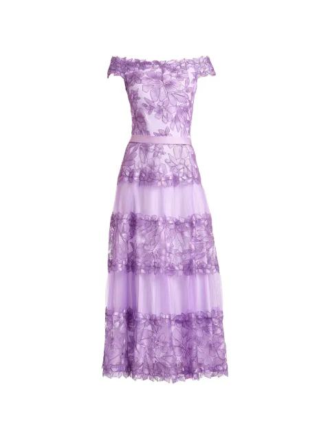 floral off-shoulder midi dress by TADASHI SHOJI