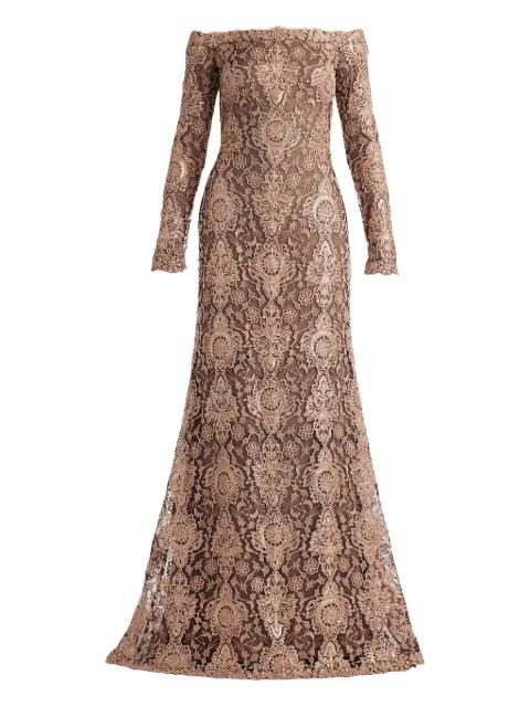 off-shoulder maxi dress by TADASHI SHOJI