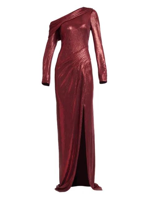 one-shoulder slit maxi dress by TADASHI SHOJI