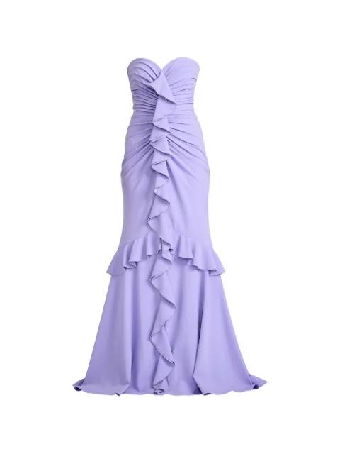 ruffled strapless dress by TADASHI SHOJI